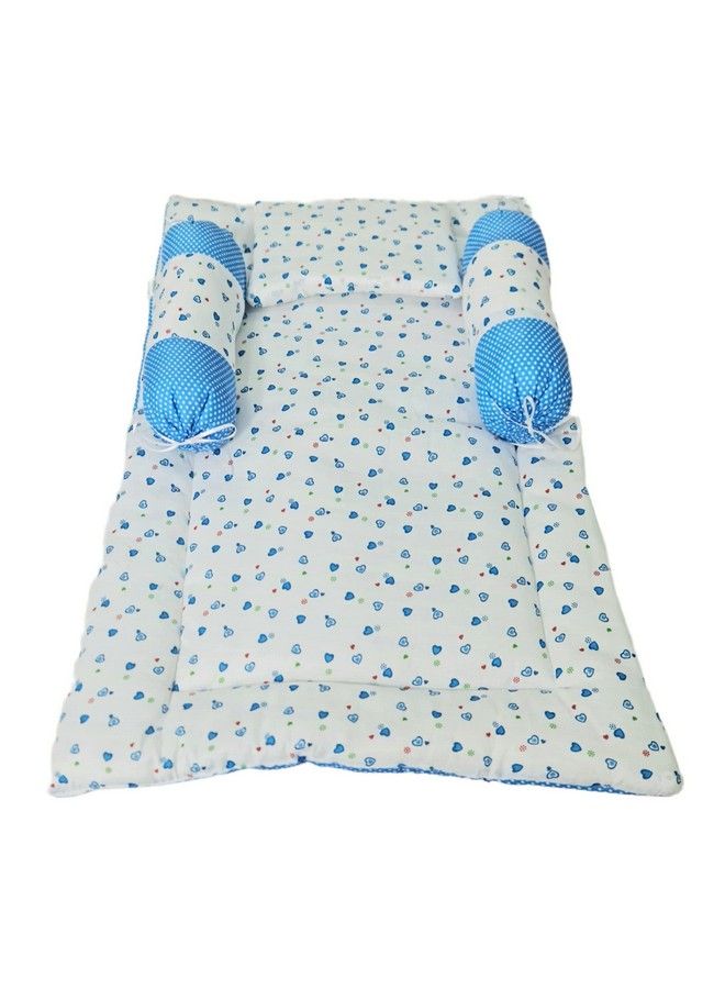Brandonn Baby Bedding Gift Pack Combo Of Bed With 3 Pillow Set And Sleeping Bag ; Carry Bag Combo Of 2 Sky Blue - Image 5