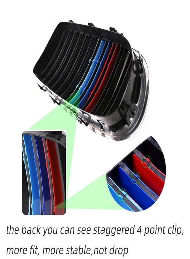RPERZ Grille color stripes Compatible with bmw accessories 2009-2015 E84 X1 grille insert accessories 7-Beam - Image 4