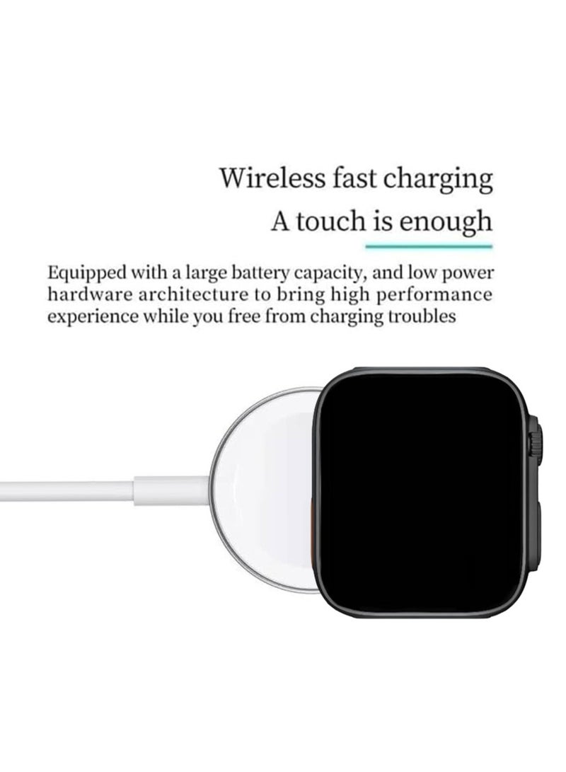 Modio Ultra2 AMOLED Display Smart Watch with 4 Pair Strap and Wireless Charger Black - Image 4