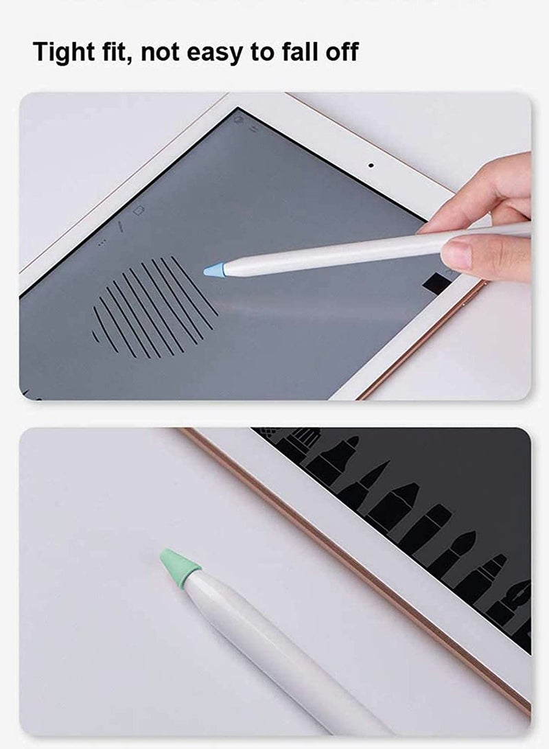 Designed for Apple Pencil Tips Cover,(10 Colors) Premium Silicone Slim Lightweight Thin Protective Case Noiseless Drawing for Apple Pencil 1st Gen/Pencil (2nd Generation) (10 Pcs,Box Pack)