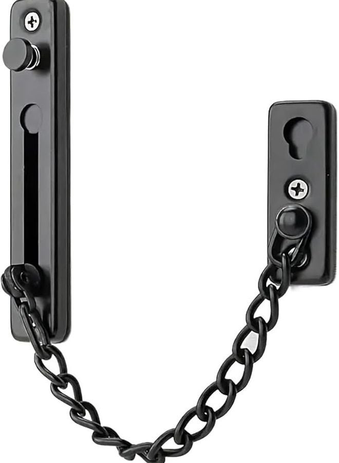 قفل باب من الفولاذ المقاوم للصدأ الأسود، مزلاج أمان ضد السرقة، مثبت أمني - Image 3