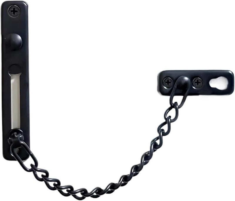 قفل باب من الفولاذ المقاوم للصدأ الأسود، مزلاج أمان ضد السرقة، مثبت أمني - Image 5