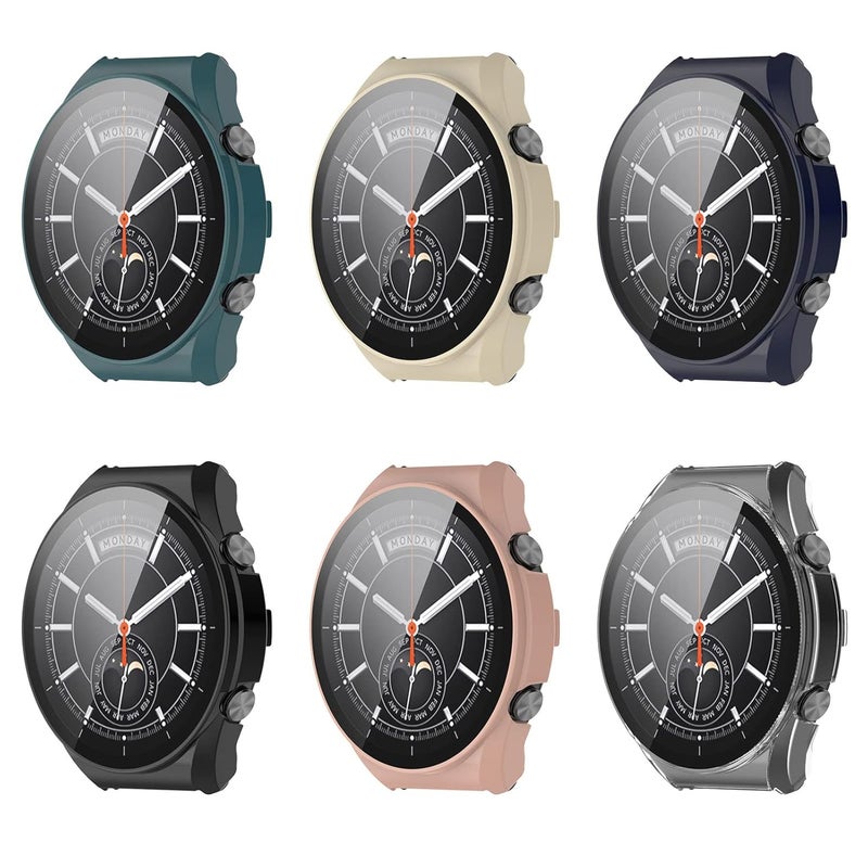 klarako 6pcs Professional Watch Protective Case Fit for Xiaomi Watch S1, Tempered Glass Screen Protector Cover - Image 5