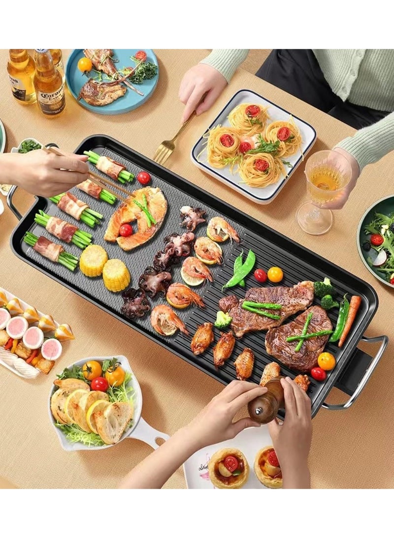 Electric Teppanyaki Griddle - Extra Large Family Size, Non-Stick Countertop Grill with Adjustable Temperature - Image 5