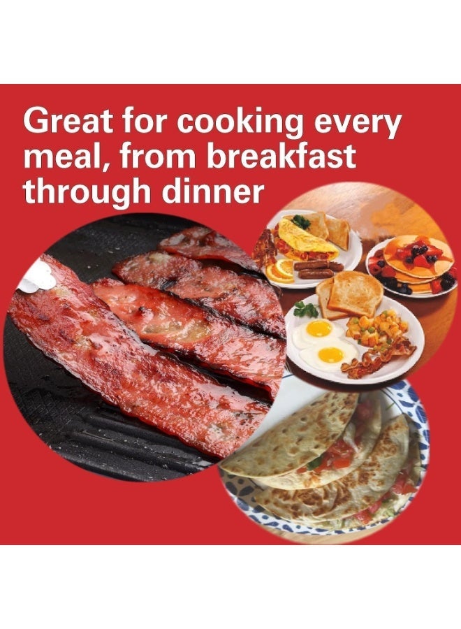 Electric Teppanyaki Griddle - Extra Large Family Size, Non-Stick Countertop Grill with Adjustable Temperature - Image 4