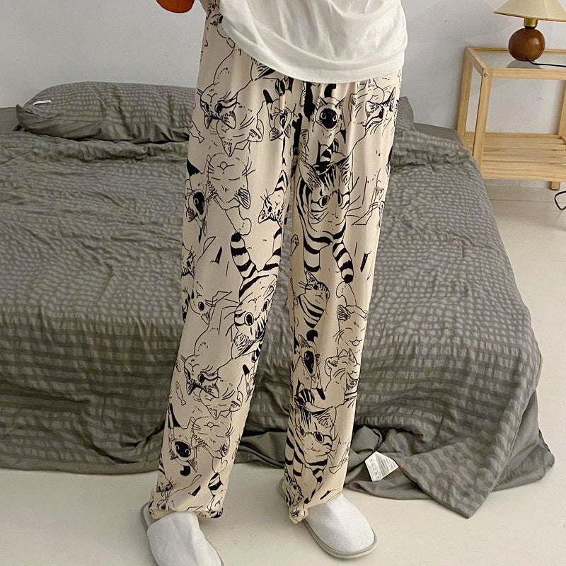 Walking Pants Cartoon Pajama Pants Women'S Summer And Autumn New Outer Wear Home Air Conditioning Pants Korean Loose Casual Pants For Children - Image 4