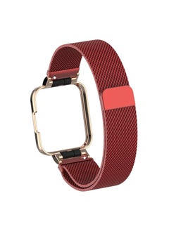 Replacement Strap For Xiaomi Redmi Watch 2 Milanese Magnetic Metal Watchband Red