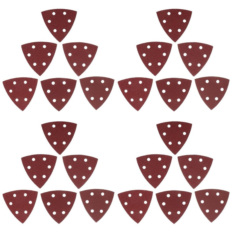 120pcs Triangular Sandpaper Sheets Assortment for Wood and Metal Sanding, Multi-grit 40-240 Grits, Sturdy Abrasive Sanding Sheets for Electric Sanders and Hand Tools - Image 1