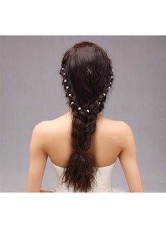Yueton 40Pcs Wedding Bridal Pearl Flower Crystal Hair Pins Clips Women Headwear Hair Accessories  - Image 4