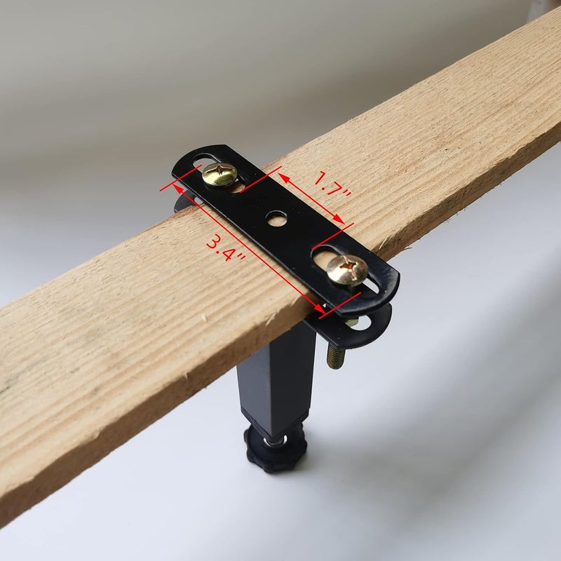 ruiru bro 4Pcs Adjustable Height Center Support Leg for Bed Frame, Steel Bed Frame or Wooden Bed Center Slat Support Leg, Sofa Furniture Cabinet Feet (Grey, Height:10 to 12.6 inch) - Image 5