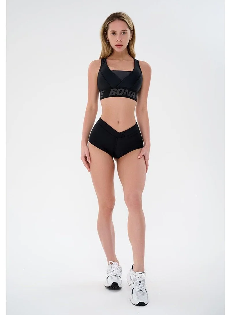 Bona Fide Gemini Shorts Black Gemini High Waist Tummy Control Gym Shorts for Women for Women | Best Price UAE