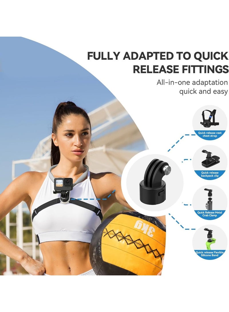 Quick Release Magnetic Neck Mount Hands-Free with Adjustable Chest Strap for GoPro DJI Insta360 Action Cameras - Image 5
