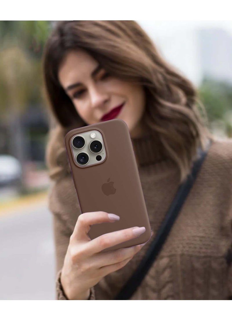 Wtech Apple iPhone 16 Pro Max 2024 Premium Soft Liquid Silicone Case Cover - Desert Titanium - Image 5