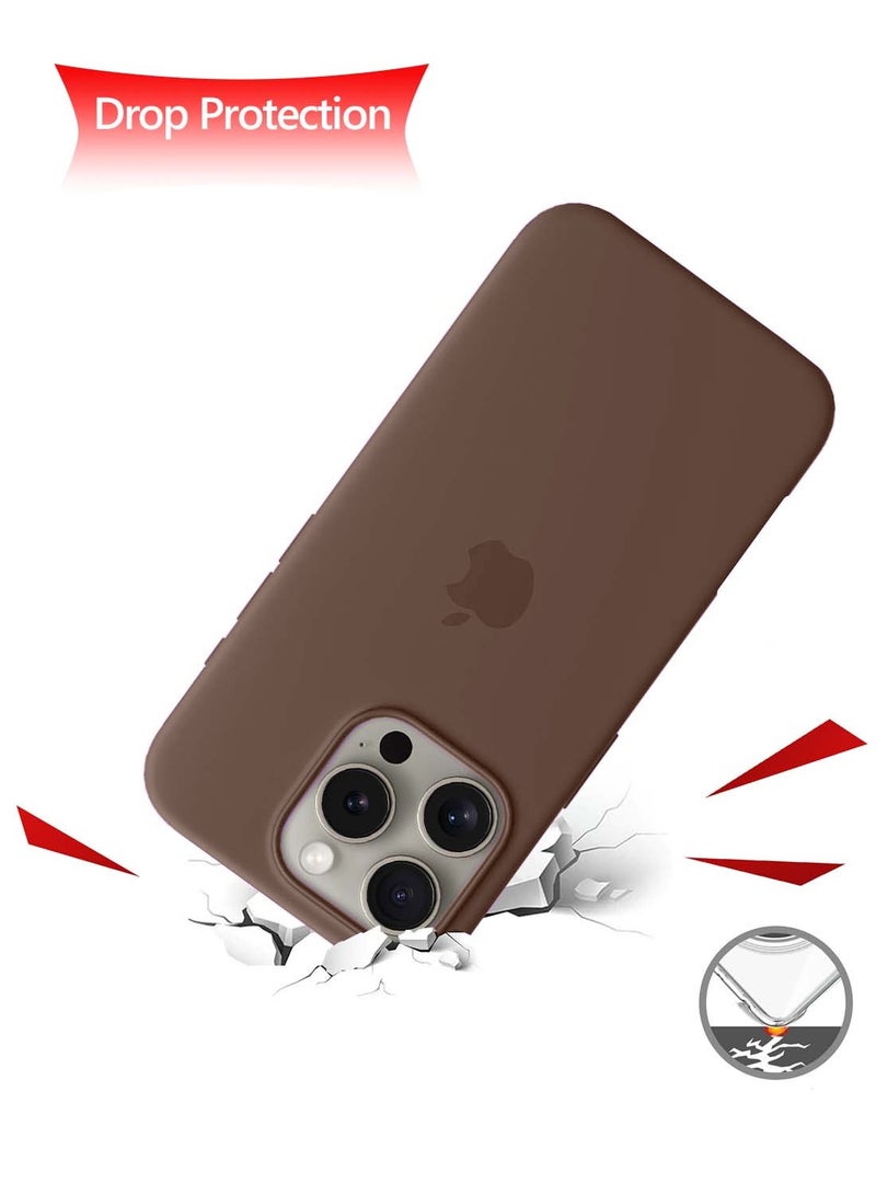 دبليو تيك غطاء الحماية سائل ناعم من السيليكون لآيفون 16 برو ماكس 2024 من ابل - تيتانيوم صحراوي - Image 5