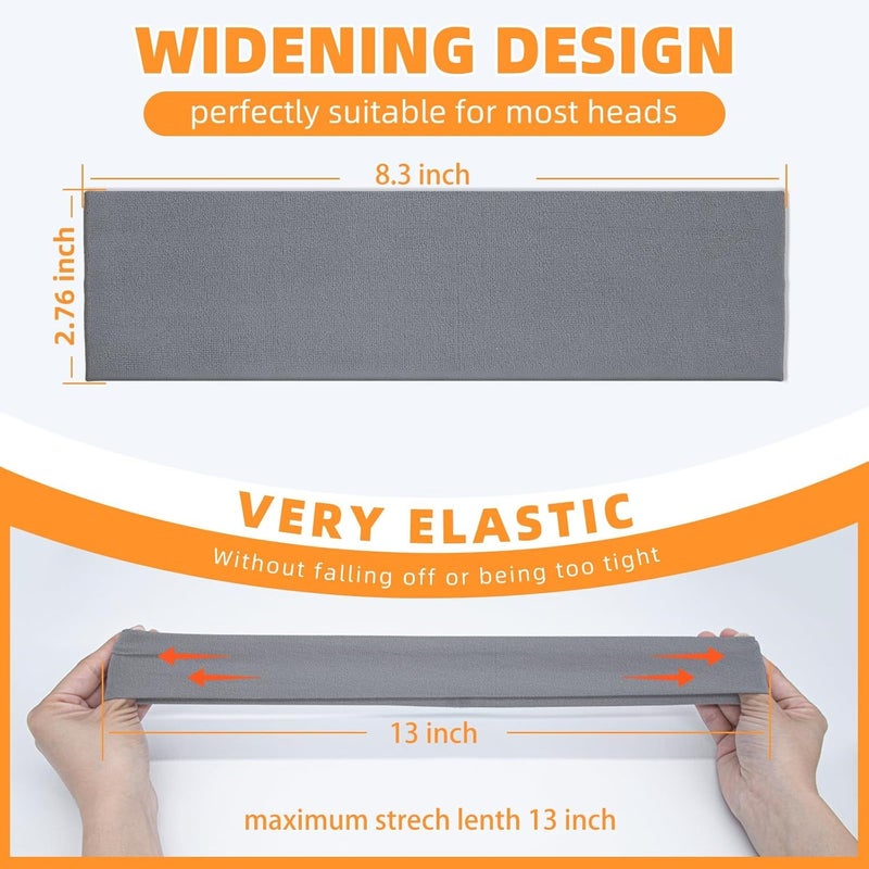 VANRUID Headbands for Women 8PCS, Non Slip Sports Headband Elastic Soft Running Fashion Headband Absorb Sweat Headbands for Men for Women - Image 3