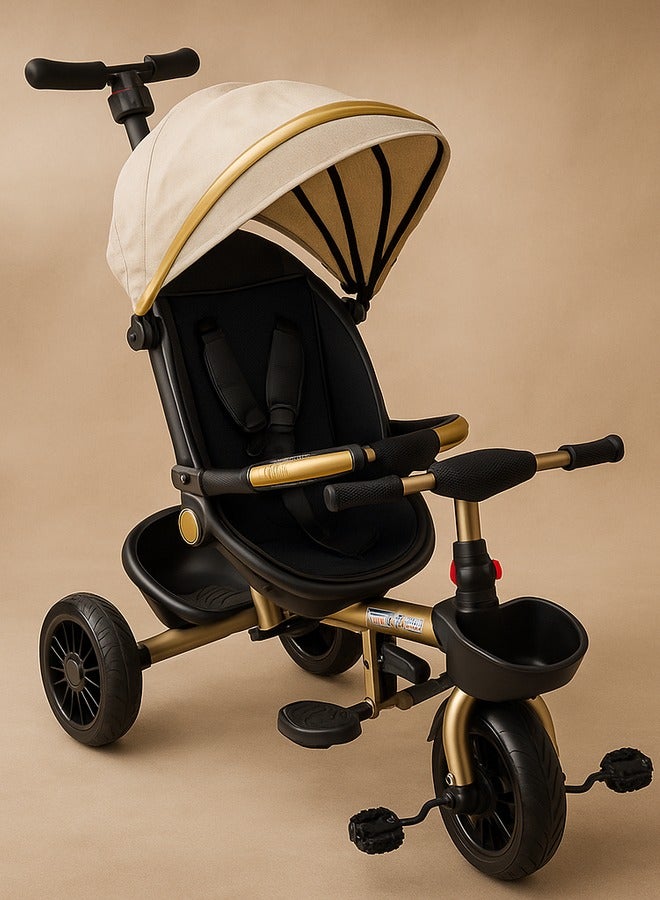 Luxury Multi-functional Kids' Tricycle and Stroller - Elegance, Safety, and Fun for Every Outing  - Image 1