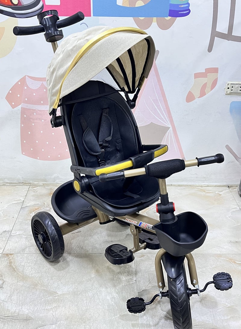 Luxury Multi-functional Kids' Tricycle and Stroller - Elegance, Safety, and Fun for Every Outing  - Image 3