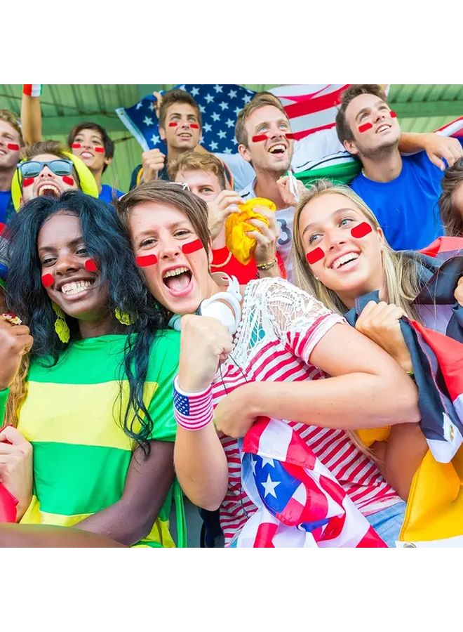 Red Football Face Stickers 120pcs Breathable Under Eye Black Strips For Sports Game Day - Image 2