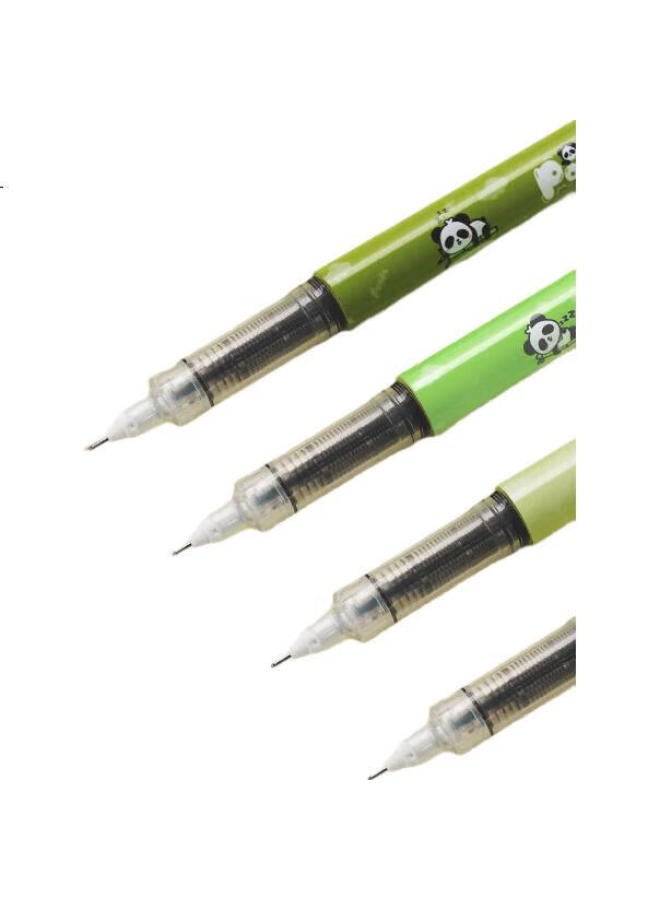 Snowhite Needle Tube Rollerball Pen For Students Direct Liquid 0.5Mm Neutral Pen Replaceable Black Quick-Drying Signature Pen X99P Black 4Pcs + 10Pcs N05 Refills - Image 1