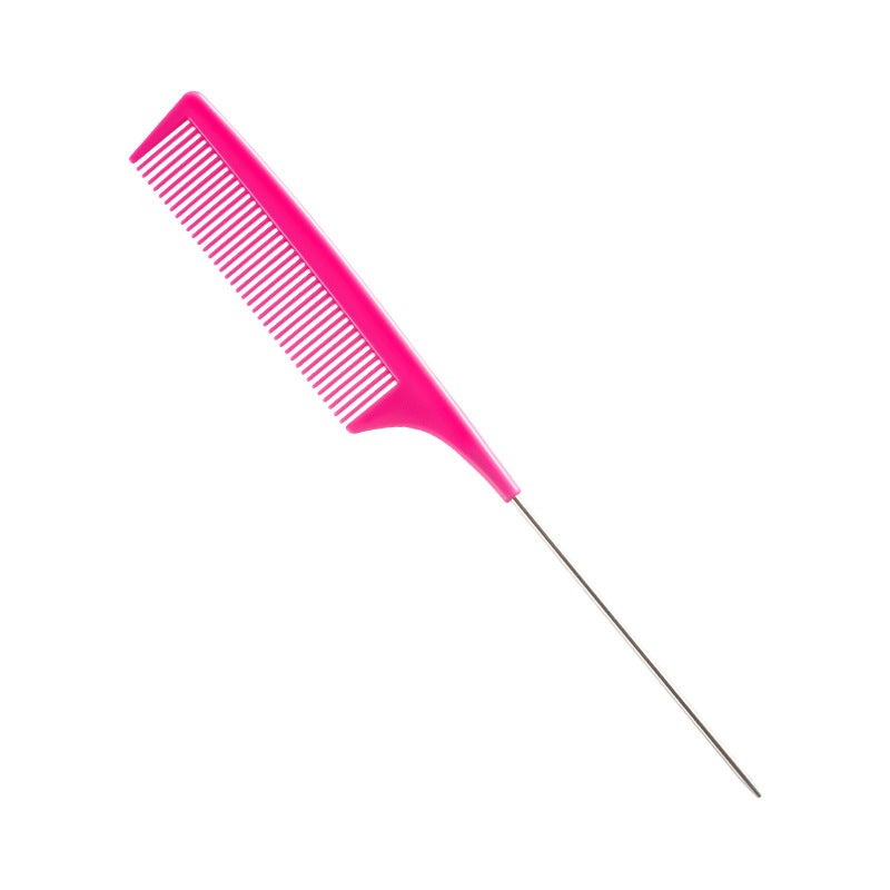 Generic Professional Hair Styling Tail Comb 5101-Rose Red 