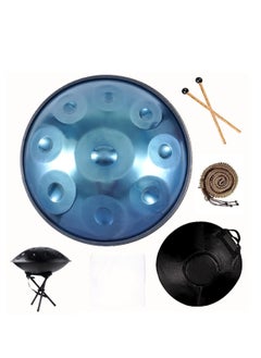 Megarya Professional Handpan D Minor 9 Notes Steel Tongue Drum, 22 Inch Steel Hand Drum, 432HZ, With Soft Handpan Bag, 2 Handpan Mallets, Handpan Stand, Cleaning Cloth and Belt  - Image 1