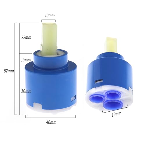 SING F LTD صنبور خلاط بلاستيكي 2 × 40 مم كارتريدج سيراميك لحمام البانيو وصيانة الحوض - Image 2