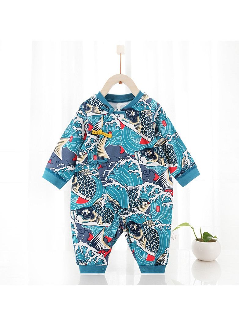 Loquat Baby's Cute Cotton Long-sleeved Jumpsuit