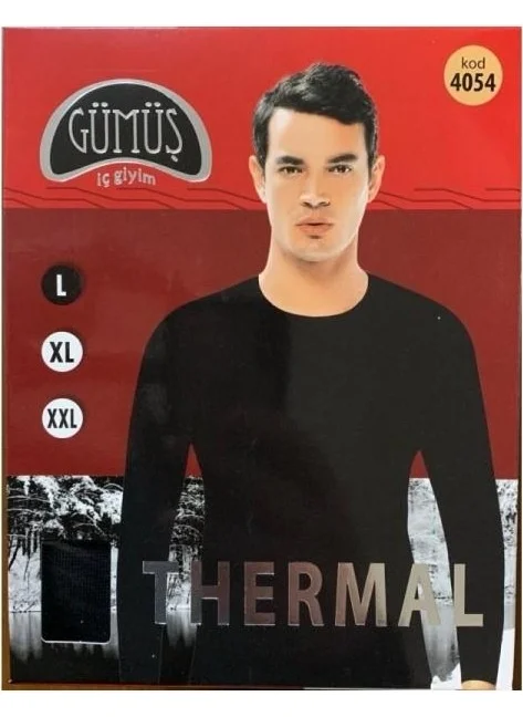 Gümüş Silver Men's Thermal Long Sleeve Undershirt Underwear 4054 - 1 Piece