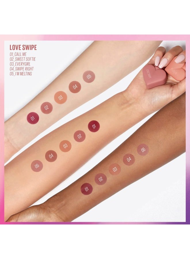 KAJA Lip Mousse - Love Swipe 04 Swipe Right | with Raspberry Seed Oil and Vitamin E, Buildable, Blendable, Moisturizing, Velvet Finish, Weightless Texture, Deep Shades, 0.22 Oz - Image 5
