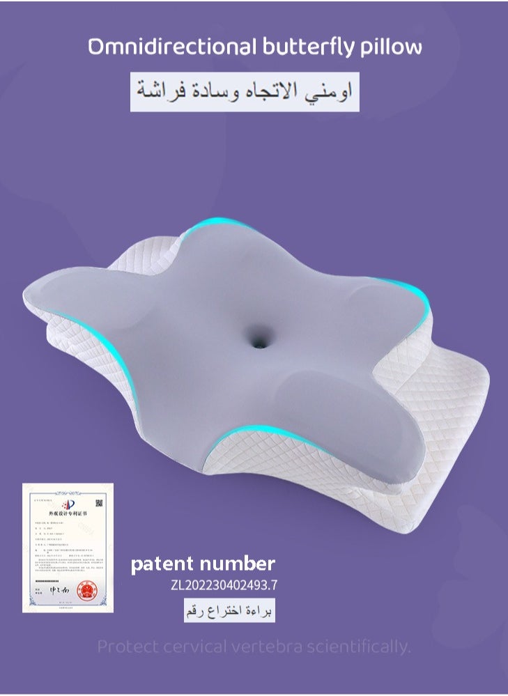 Snooe - وسادة رغوة الذاكرة للنوم وسادة عنق الرحم الرقبة دعم الكتف مريحة الجانب ينامون البوليستر الذاكرة ترتد - Image 1