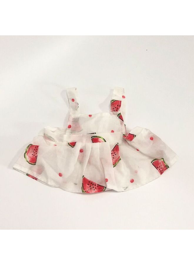 Cyber Celebrant Hyaluronic Acid Duck Clothes Accessories Plush Toy Lamb Bear Suit Accessories Doll Sweater Skirt Bag-Color:Watermelon Skirt-Height:Suitable For 30cm Hyaluronic Acid Duck  - Image 1