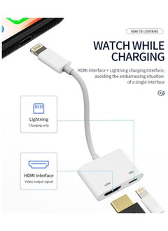 ELTRAZONE Lightning to Hdmi Adapter for TV Compatible for iPhone 12 13 Pro Max Splitter Digital AV Female Port Converter and Charging Connector Cord Projector  - Image 3
