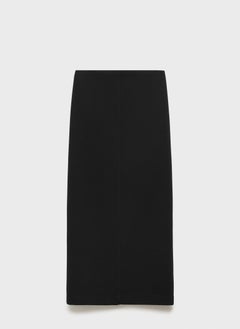 MANGO Hemp Blend Stretch Straight Skirt  - Image 5