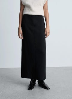 MANGO Hemp Blend Stretch Straight Skirt  - Image 1