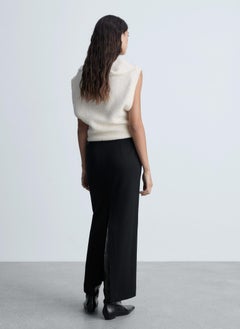 MANGO Hemp Blend Stretch Straight Skirt  - Image 2