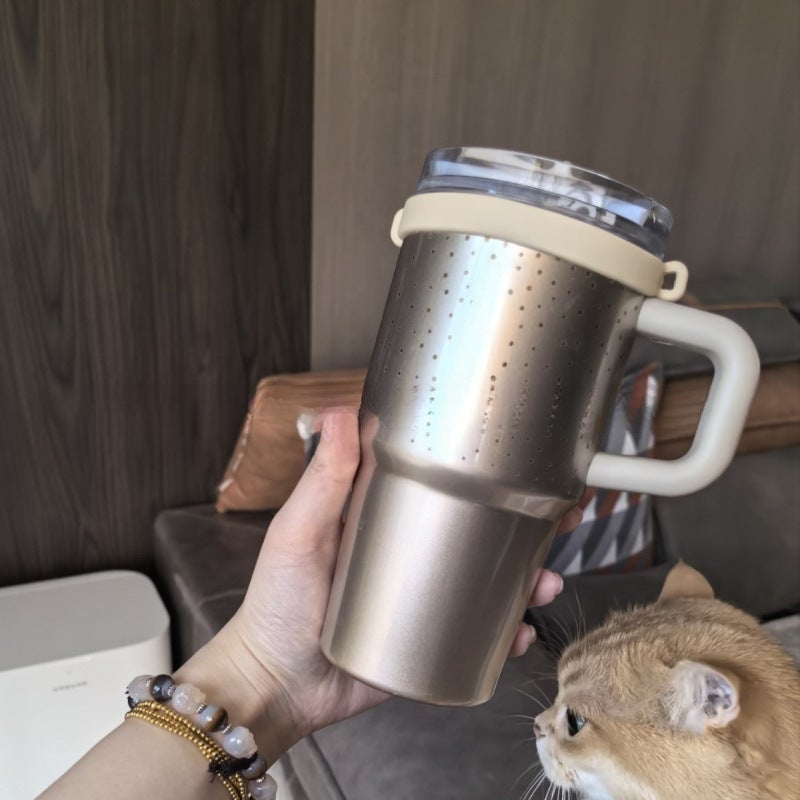 Stainless Steel Tumbler 40oz with Straw and Handle - Image 4