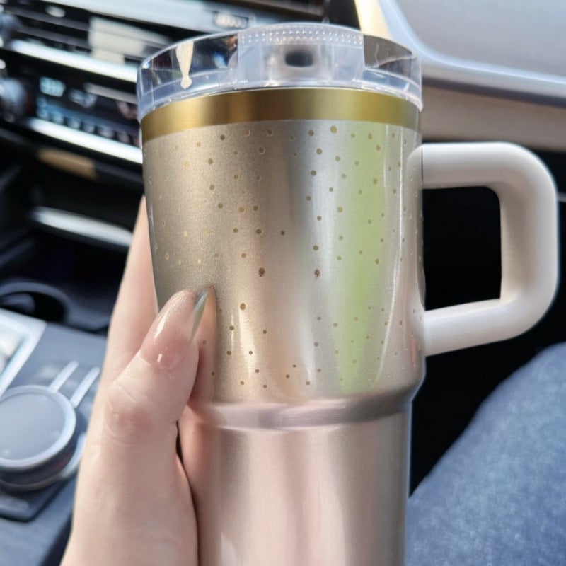 Stainless Steel Tumbler 40oz with Straw and Handle - Image 5