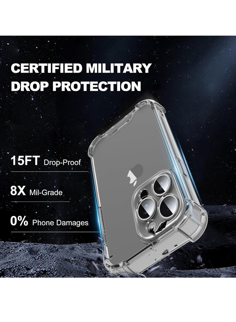 إلترازون ELTRAZONE 5-in-1 Clear Case for iPhone 15 Pro Max – Includes 2 Glass Screen Protectors & 2 Camera Lens Protectors - Image 2