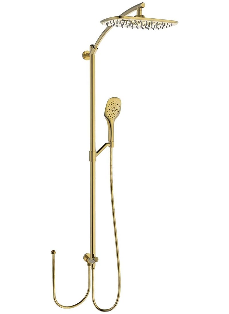 HESANIT HESANIT Elite Shower Column With Hand Shower And Diverter Gold - 7002-193G  - Image 1