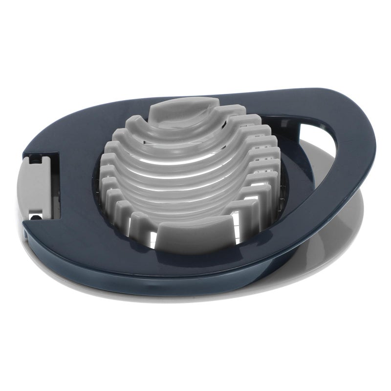 Navy Blue Egg Slicer and Cutter Kitchen Gadget for Hard Boiled Eggs and Mushrooms - Image 2