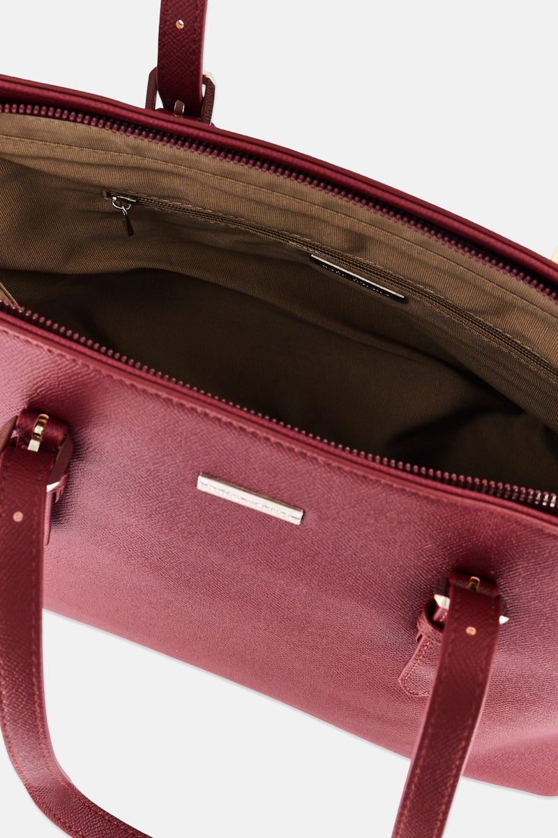 Kathy Ireland Women Brand Logo Tote Bag, Maroon - Image 2