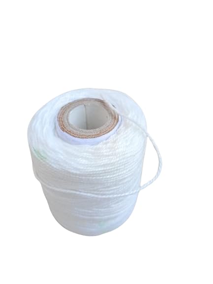 Hookcart 50 Gram Cotton Yarn Thread Roll Unbreakable for Flower Garland Making Knitting Crochet Embroidery and Other Crafts, White, Pack of 10 - Image 4