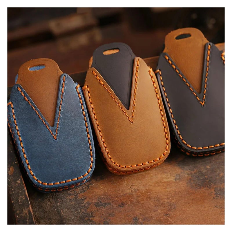 Brown Leather Key Fob Case Compatible For Toyota Land Cruiser 250 300 Prado 2024 2025 - Image 5