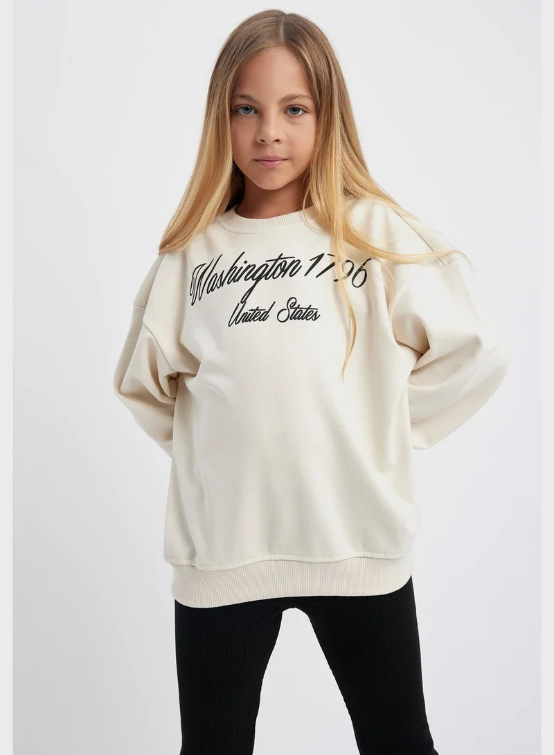 ديفاكتو Kids Printed Sweatshirt & Sweatpants Set