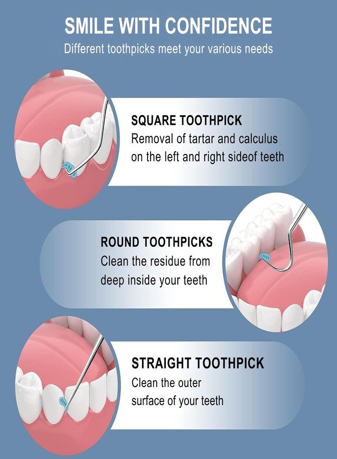 Solitude 7 in 1 Teeth Cleaning Tool Kit | Portable Stainless Steel Dental Tools for Outdoor Camping, Travel, and Braces Maintenance | Toothpicks Pocket Set with 50 Pieces Dental Floss - Image 4