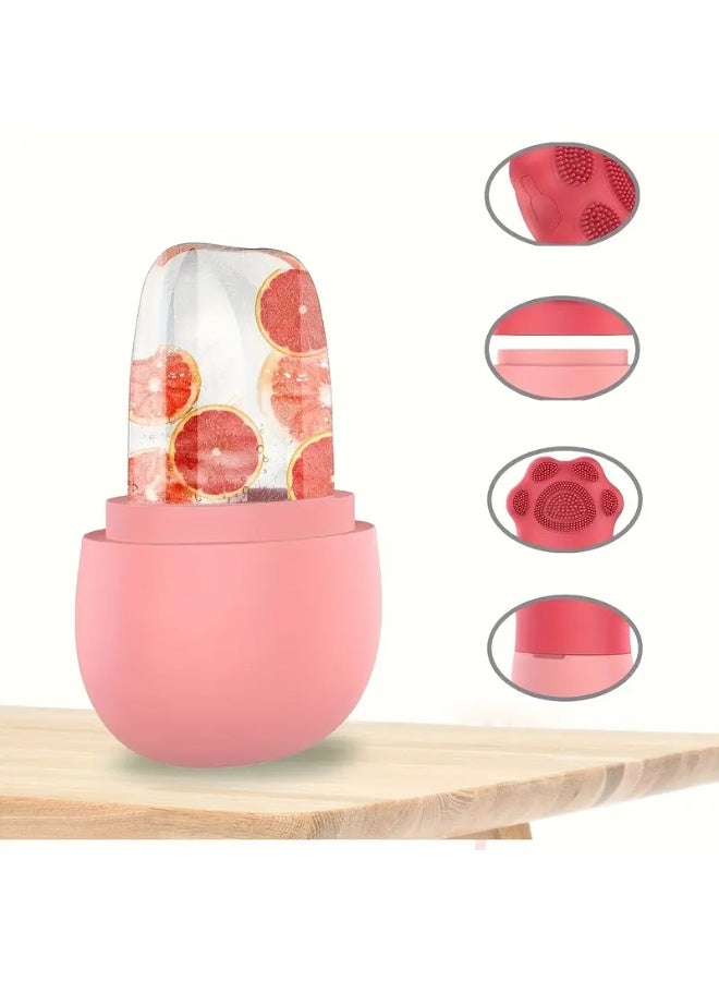 أوريتي وجه الوجه بكرة الثلج أداة العناية بالبشرة تدليك الوجه للحد من انتفاخ العين هدية جمال المرأة-الوردي - Image 3