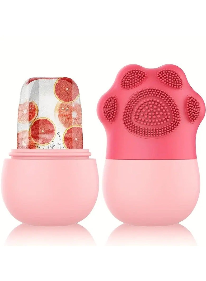 أوريتي وجه الوجه بكرة الثلج أداة العناية بالبشرة تدليك الوجه للحد من انتفاخ العين هدية جمال المرأة-الوردي - Image 1