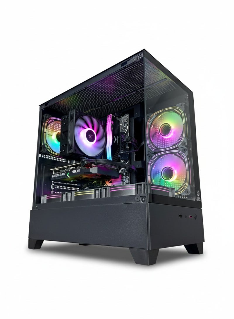 Game Sekret حاسوب الألعاب Level Gaming PC من Game Sekret – بمعالج Intel Core i5-12400F، وبطاقة رسومية GeForce RTX 3050 بسعة 8 جيجابايت، وذاكرة DDR4 بسعة 16 جيجابايت، وتخزين NVMe SSD بسعة 1 تيرابايت، ومبرّد هوائي، ولوحة أم H610، ومزوّد طاقة 500 واط 80+، واتصال WiFi وBluetooth، ونظام Windows 11 Pro، مع ضمان لمدة سنة واحدة. None - Image 1
