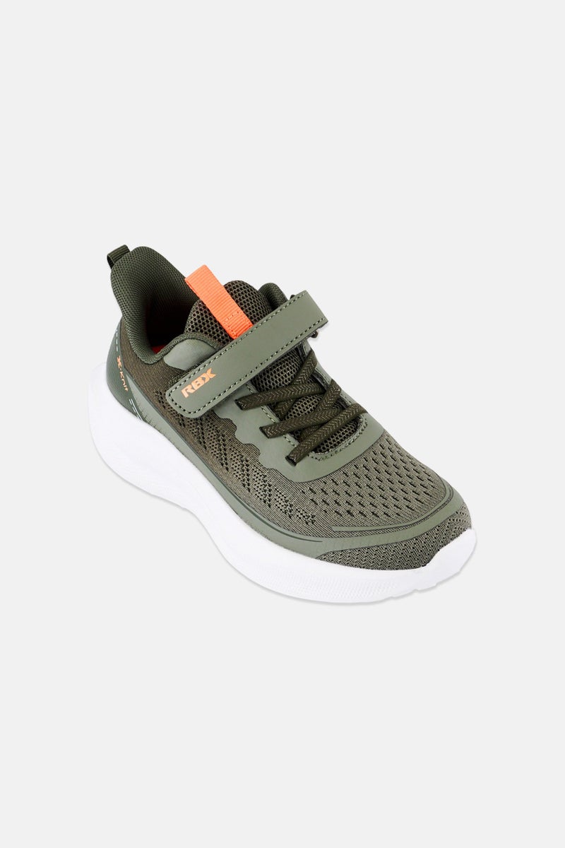 RBX Kids Boy Velcro Closure Training Shoes, Olive - Image 1