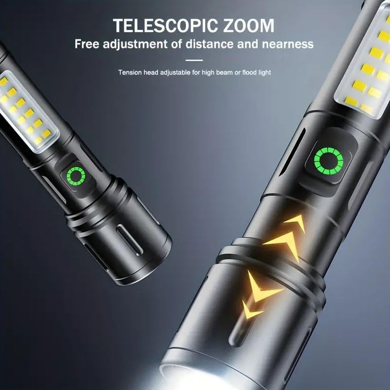 Seadra Seadra Three Level Lights Adjustable Rechargeable Aluminum Alloy Flashlight Outdoor Camping Waterproof Torch  - Image 4